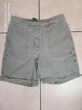 Ralph Lauren Olive/Tan Cotton Shorts with Brand Label